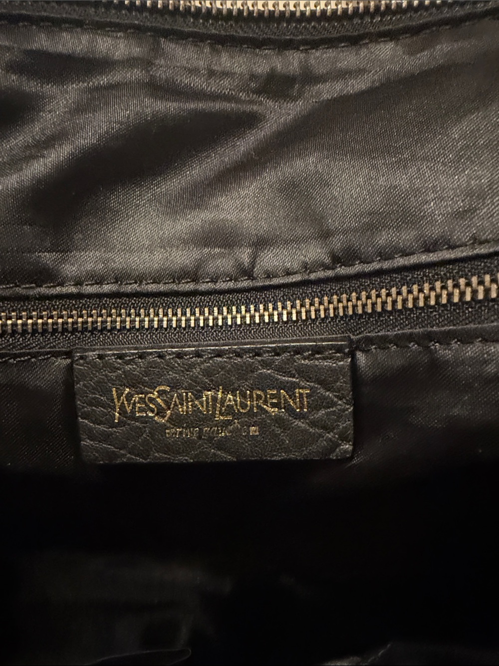 YSL Studded Black Leather Satchel Bag - Picture 7 of 11
